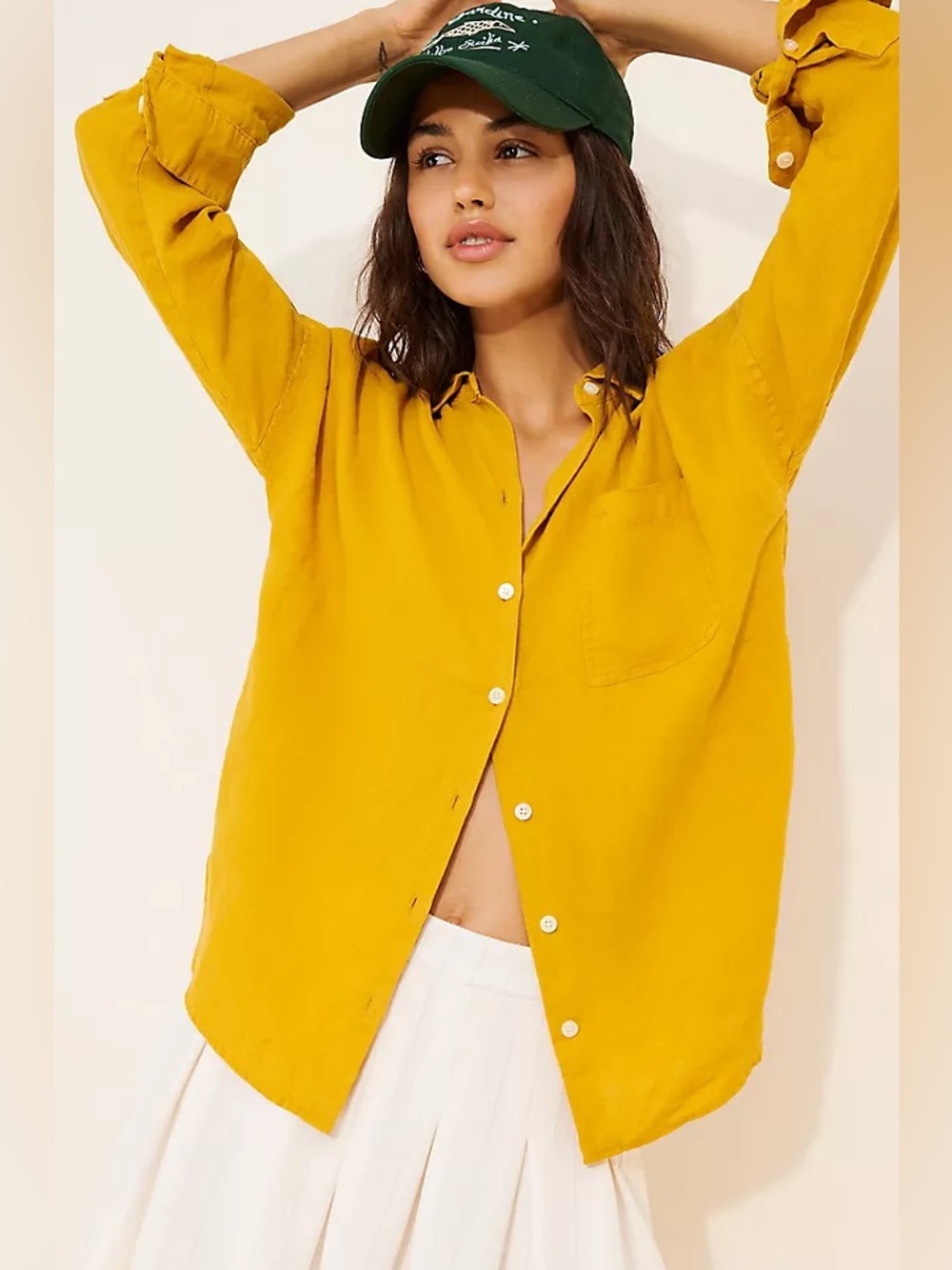 ALEX MILL
Jo Shirt In Paper Poplin In Amalfi Yellow